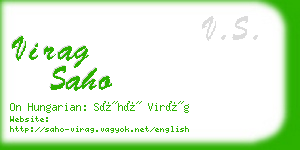 virag saho business card